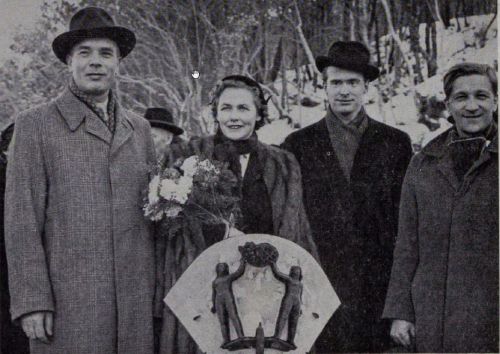 Onharheim, Fru Andersen, Fred Olsen jr. og Chr. Bartz-Johannesen.